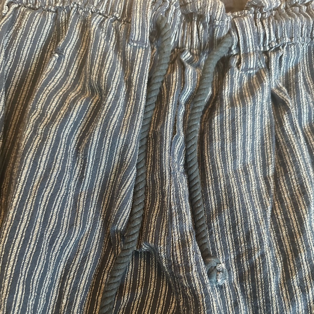 Free People Women’s Runyon Oversized Blue Striped Harem Wide Leg Pants Size XS - Picture 2 of 10